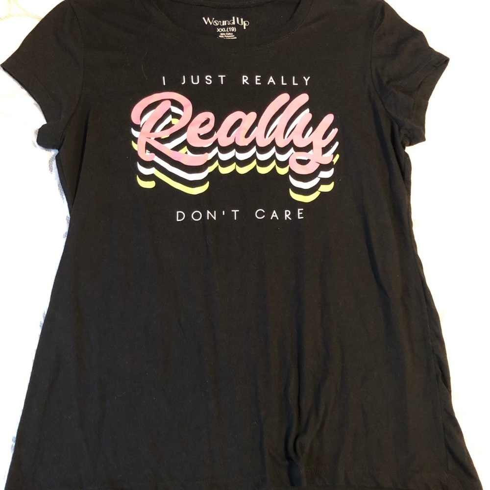 Black Slogan Tee